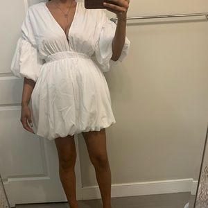 Chic, White, Puffy Dress